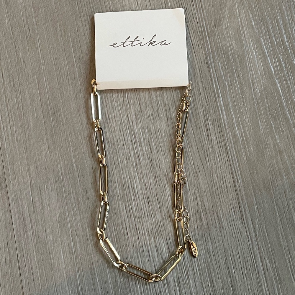 Ettika 18K Gold Plated Interlinked Chain Necklace - Picture 4 of 6